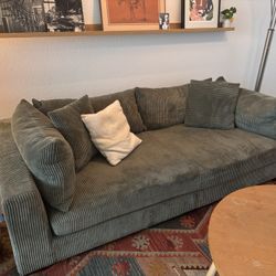 Green Corduroy Couch 