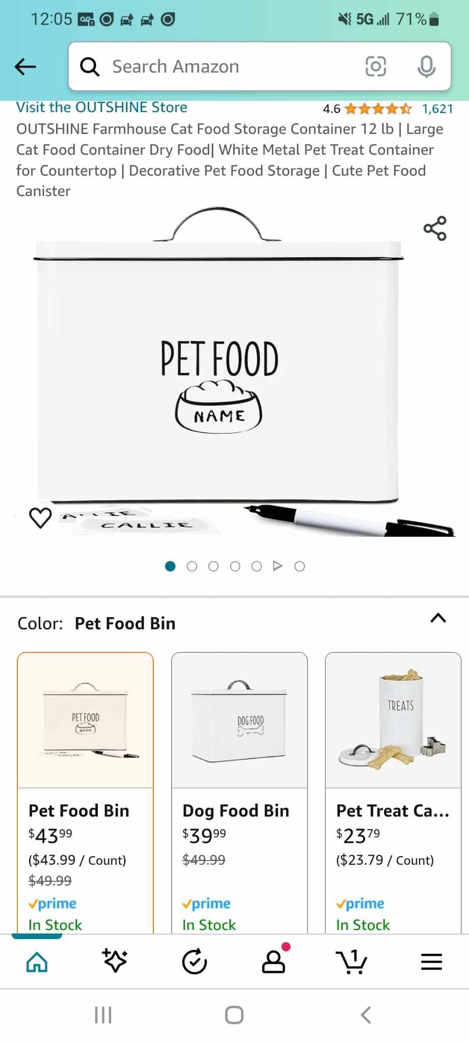 Pet Food Bin 