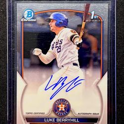 2023 Bowman Chrome Prospect Luke Berryhill Auto -Houston Astros 