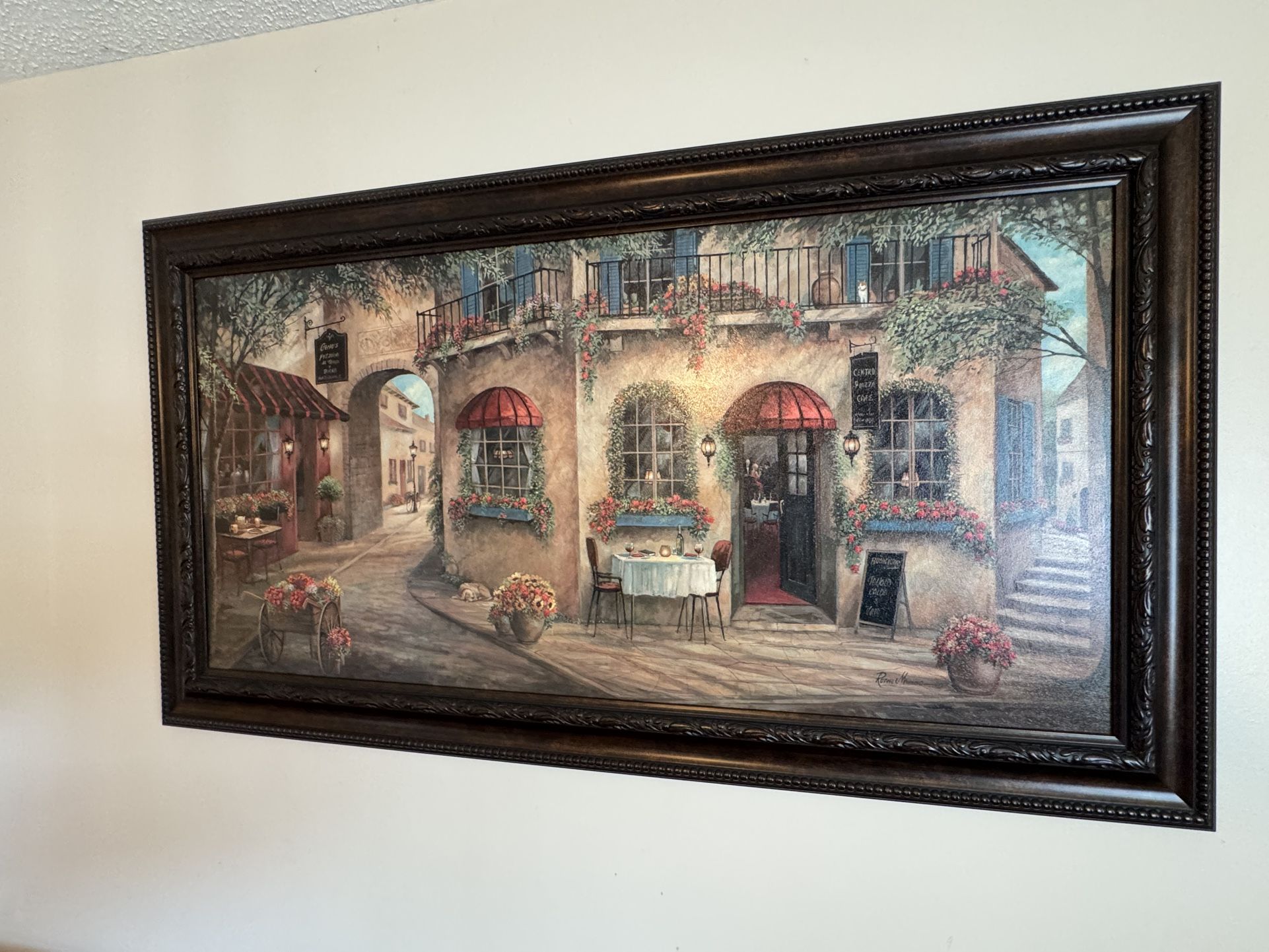 Gino’s Pizzaria 24”x48” Printed Framed Art By Ruane Manning