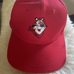 Vintage 1993 Tony the Tiger Snapback Hat Red Kellogg’s Promo Cap