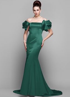 Off the shoulder satin mermaid dress