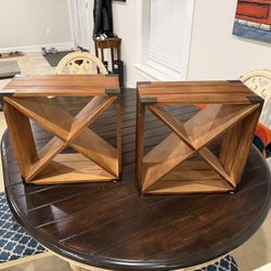 Two Wooden Wine Storage Crates To Display Bottles 