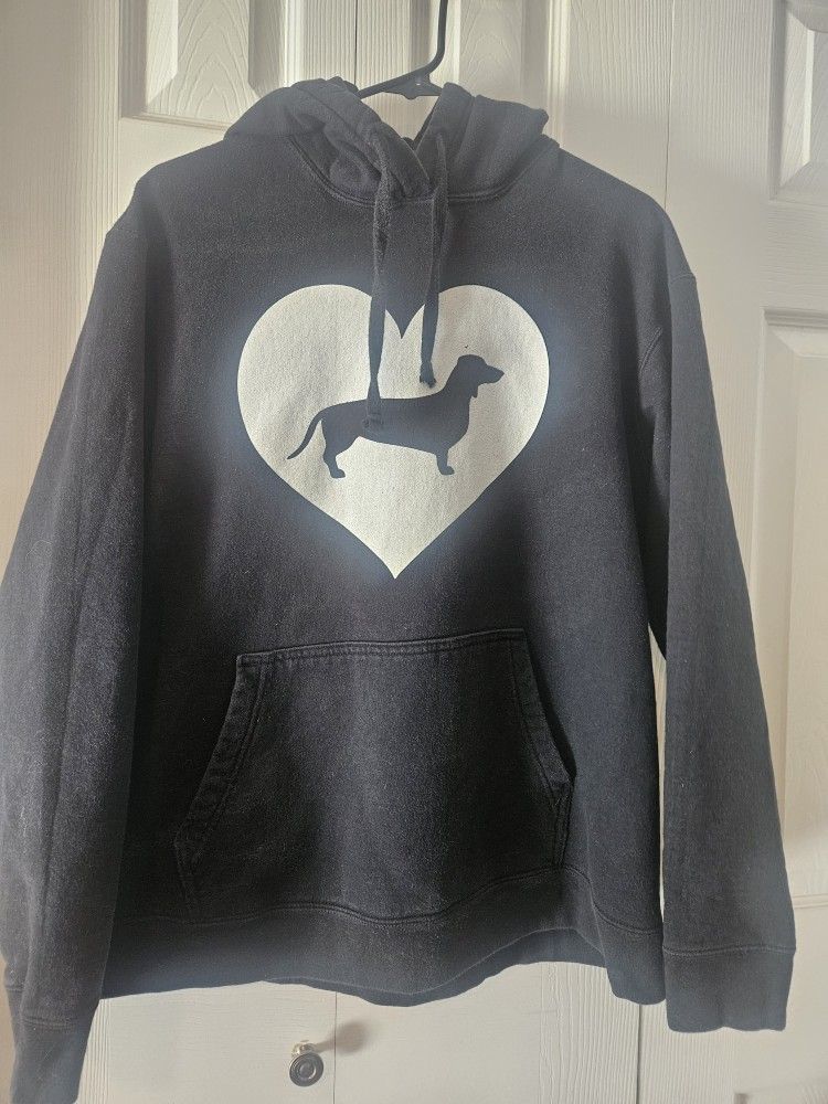 Women's Hoodie Heart Dog Hoodie