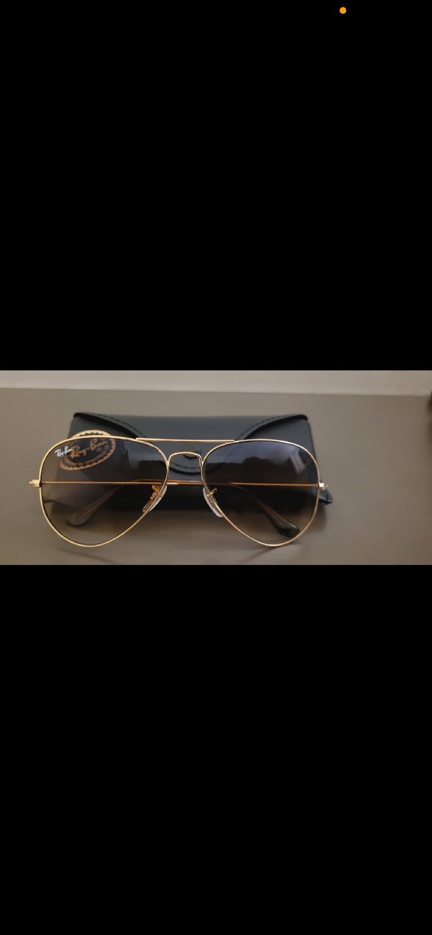 Ray-Ban Brown And Gold Aviators