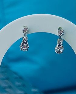 Vintage zirconia cascading earrings