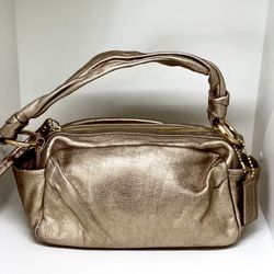Coach Parker Leather Zip 13465 Nickel Shoulder Bag