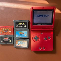Gameboy Advance SP with games