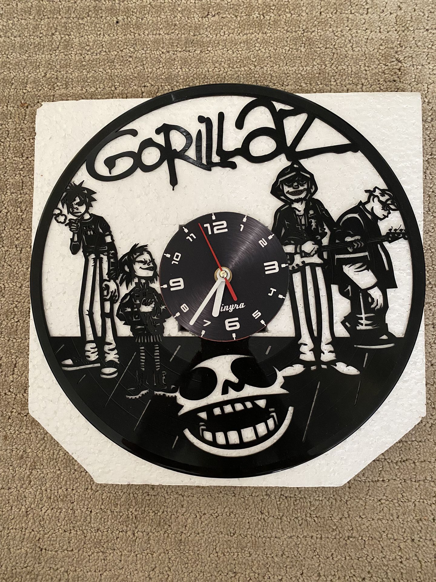 Gorillaz Vinyl Record Clock