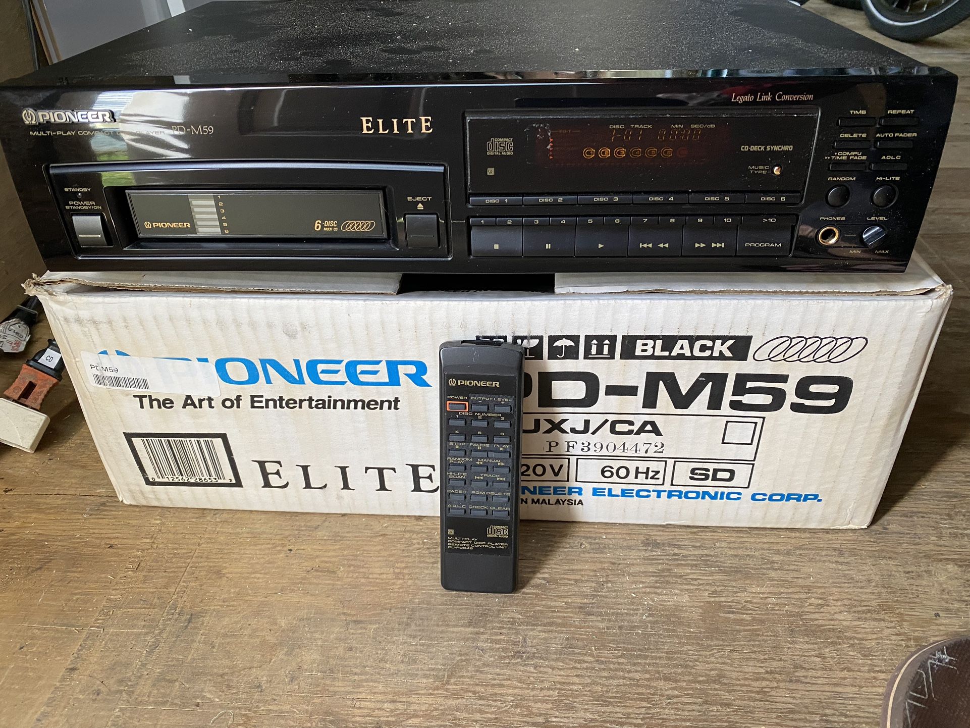 Pioneer PD-M59 6cd Changer-remote 