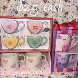 Valentines Day Mug Sets $25 Each 