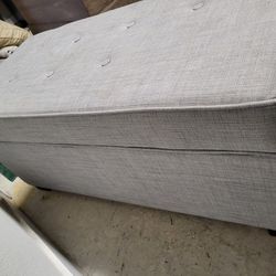 Target Grey Upholstered Button Bench