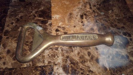 Vintage Brass Milwaukee bottle opener