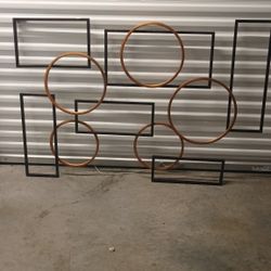 large Medal geometric wall art bronz amd black