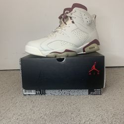 VNDS JORDAN 6 MAROON SIZE 11