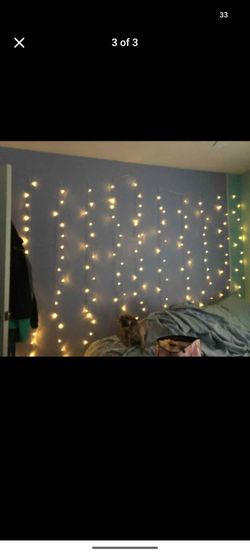 Warm White LED Curtain Fairy Lights