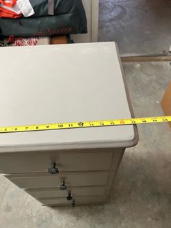 Cute gray/tan dresser.