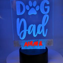 Personalized Custom Dog Sign LED Light, Night Light 