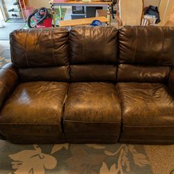 Leather Reclining Sofa