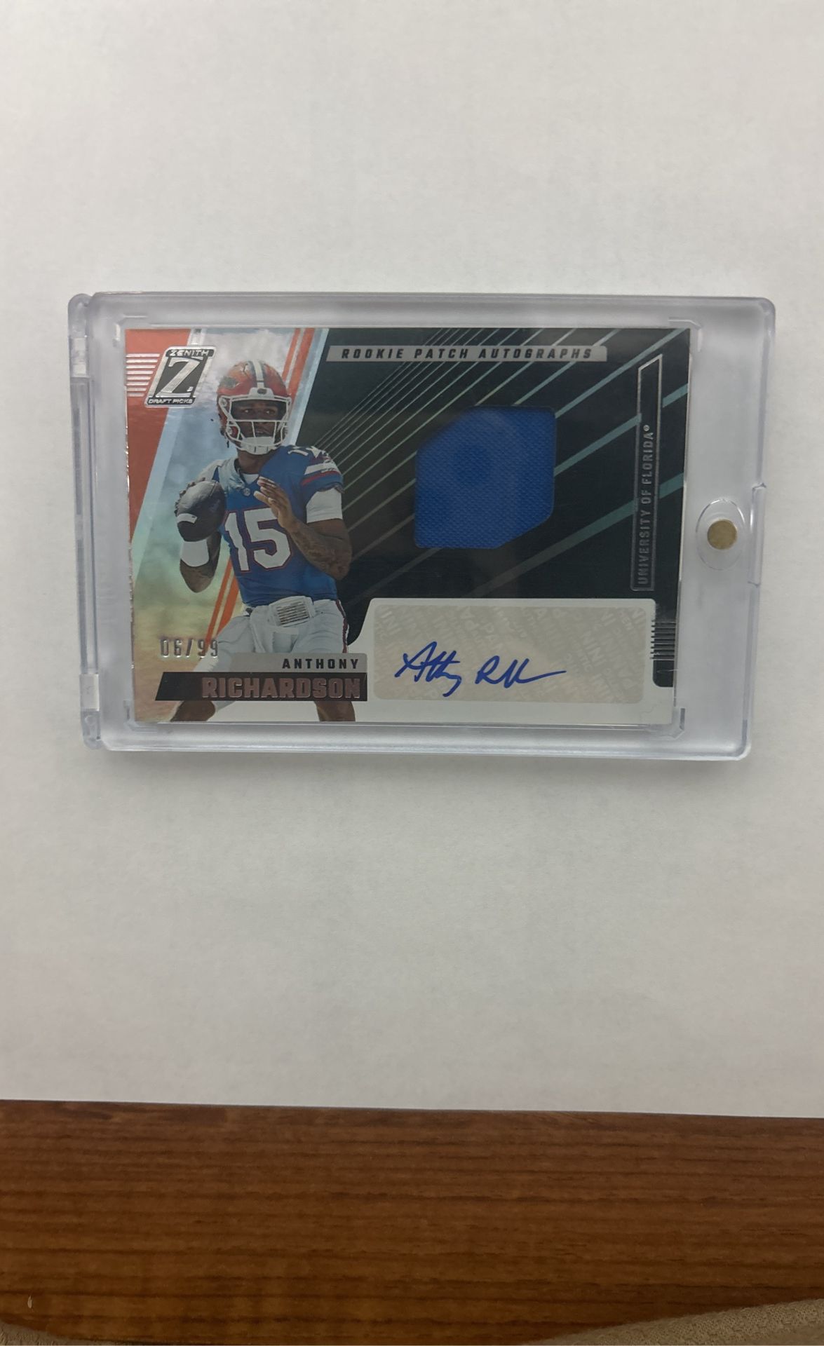 Anthony Richardson 2023 Panini Chronicles Zenith Draft Picks RPA 6/99