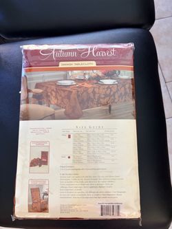 Autumn Harvest Damask Tablecloth 60x104 Bronze