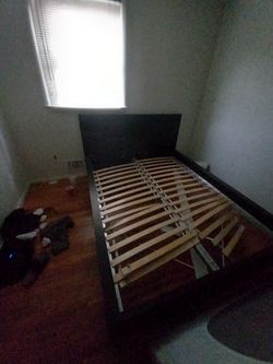 Black Headboard And Frame Queen/full