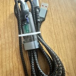 3 in 1 charging cable with type c or usb input 