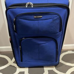 Delsey 2-Wheel Blue Expandable Rolling Suitcase (29”x20.5”x10”)