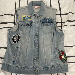 womens denim vest