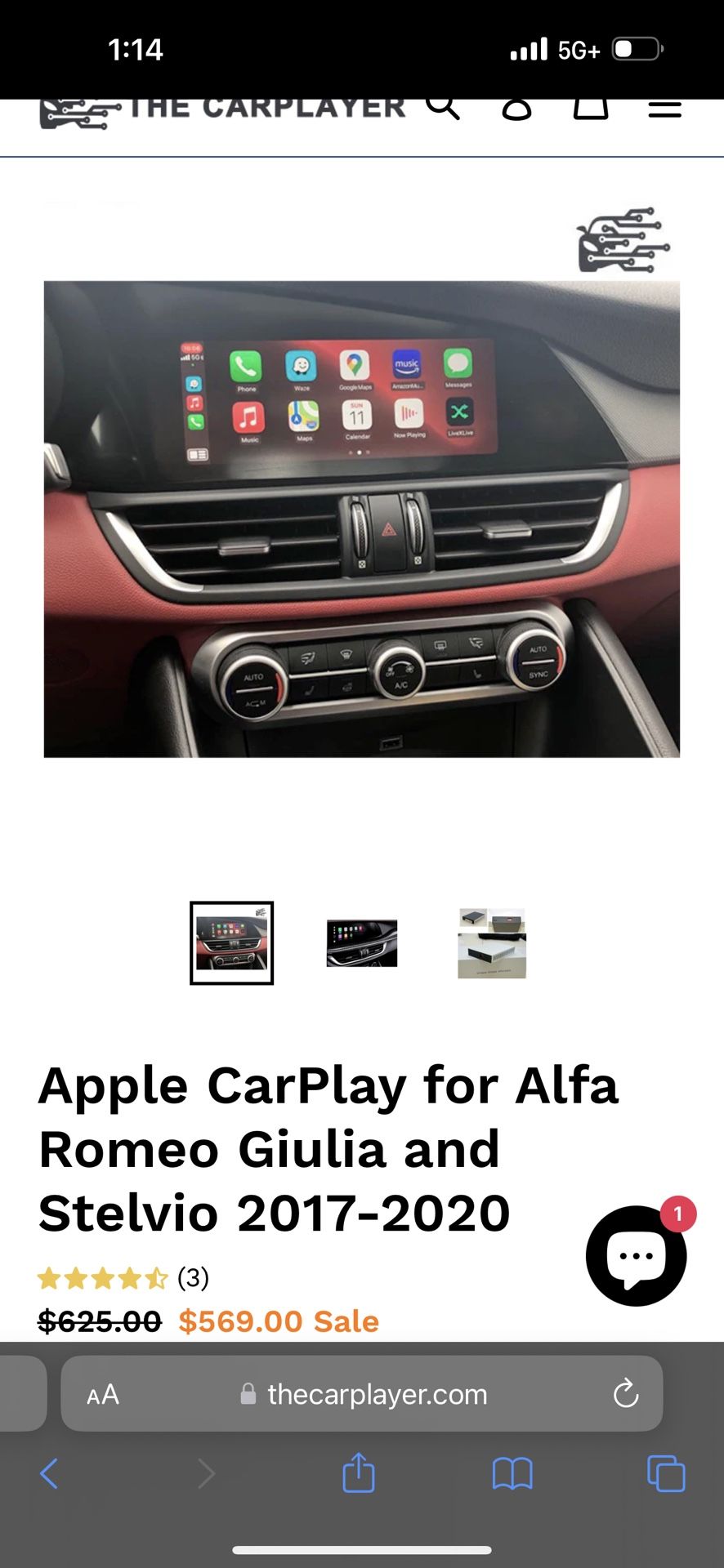 Apple CarPlay for Alfa Romeo Giulia and Stelvio 2017-2020