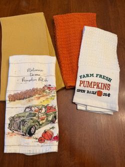 Fall dish towels