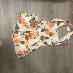 Zara Womens Dress Size Small Beige With Oranges All Over 