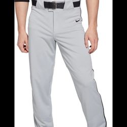 Nike Vapor Select Baseball Game Pants Grey Black Piping Men's Small BQ6435-053