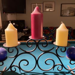 Candle Holder with Candles
