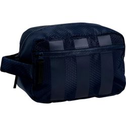 adidas Team Toiletry Travel Kit Zip Bag, Navy Blue 