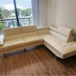 Foux leather sectional sofa. Ask for price. 