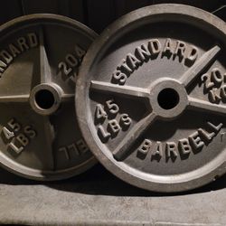 mismatched 45lbs weights