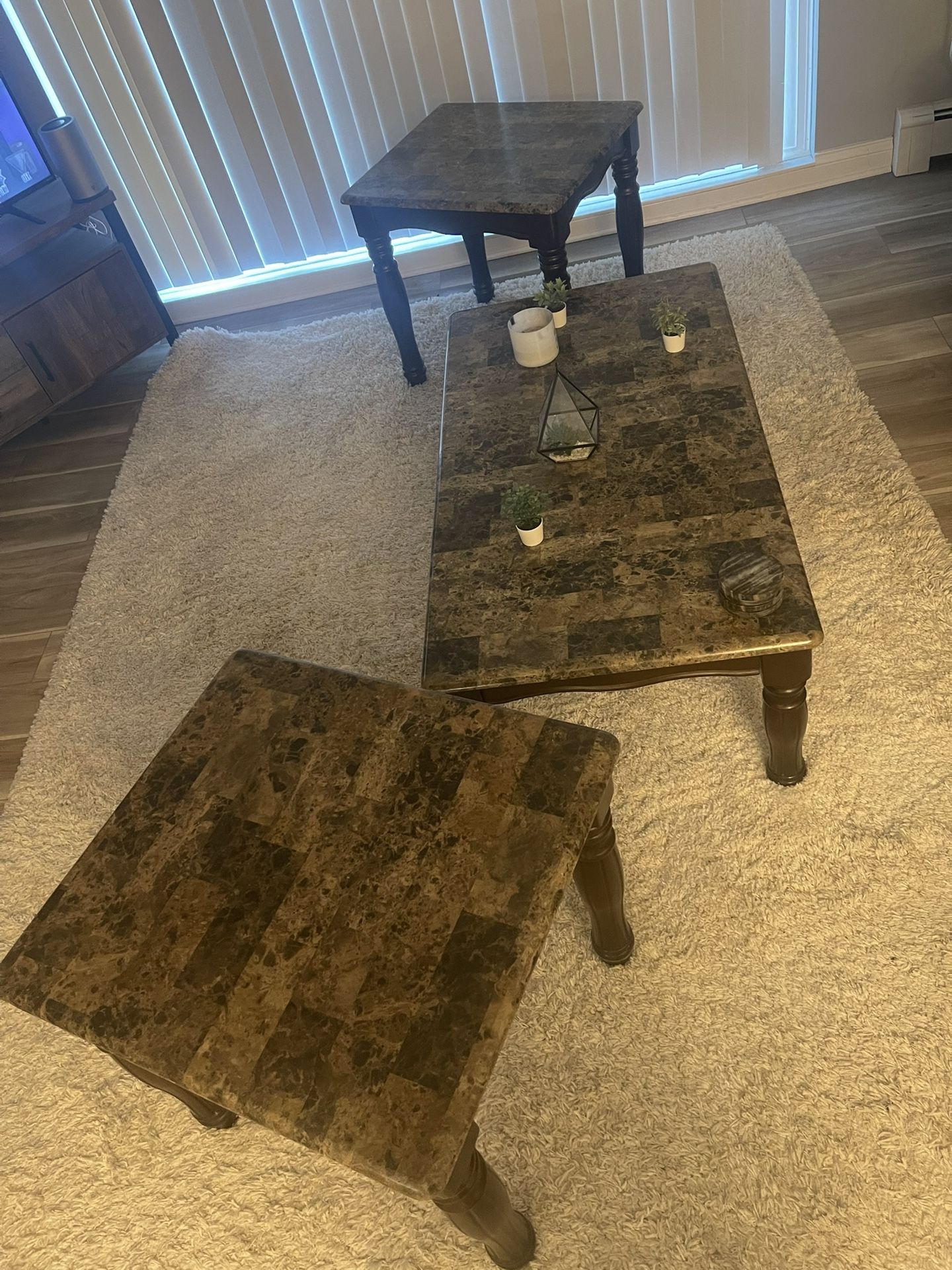 Wood Coffee Table Set