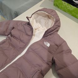 Girls Large North Face Jacket With Hood
