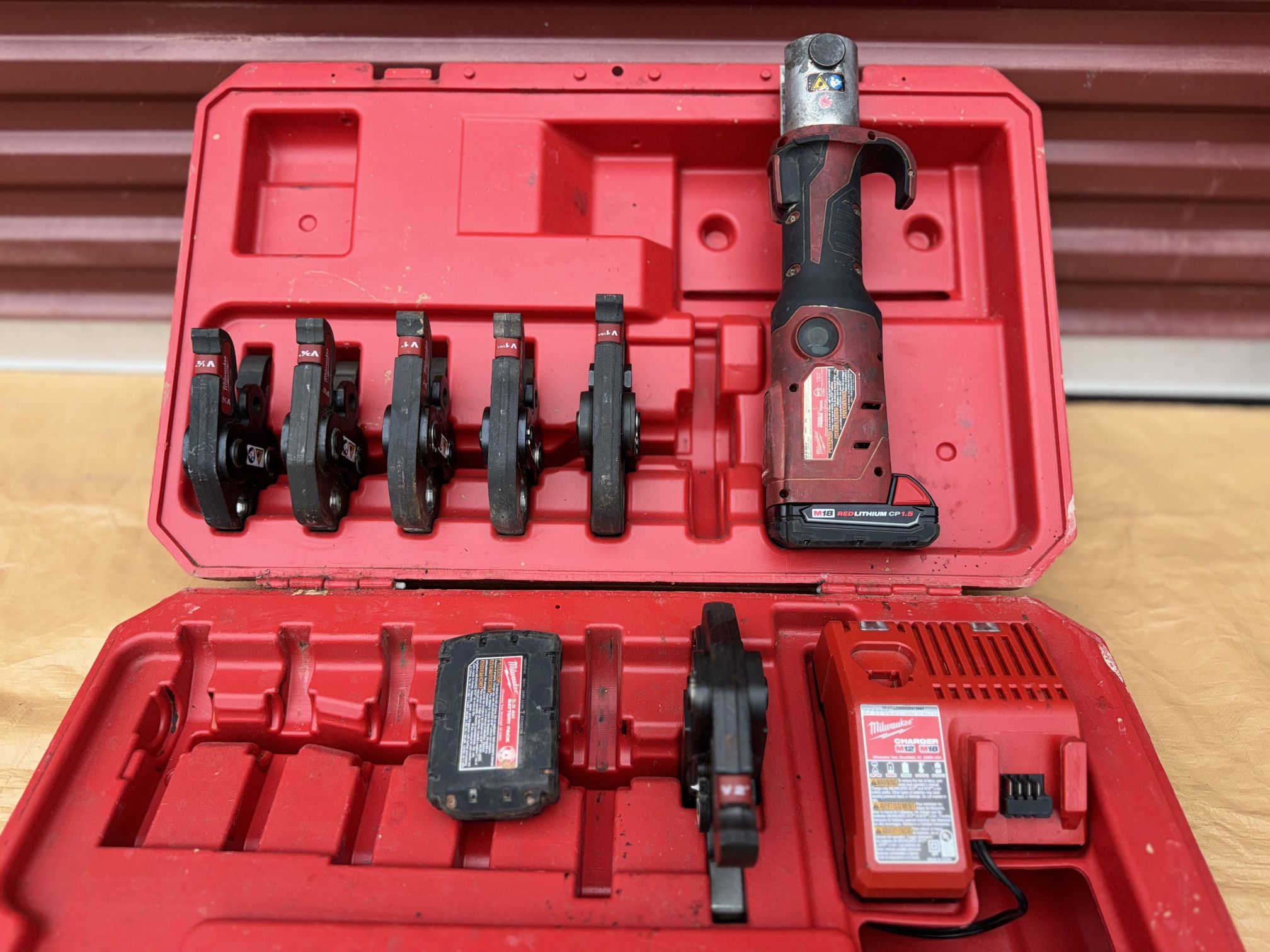 M18 Force Logic Copper Press Tool Kit with 1/2" to 2" Jaws & One Key