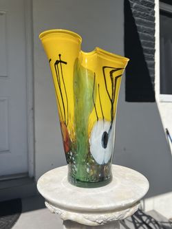 Mihai Topescu Art in Glass Flower Vase