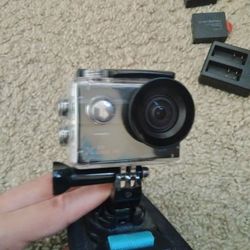 CamPark 4k UHD Action Camera, With 4 Lithium Ion Rechargeable Batteries And Protective Case