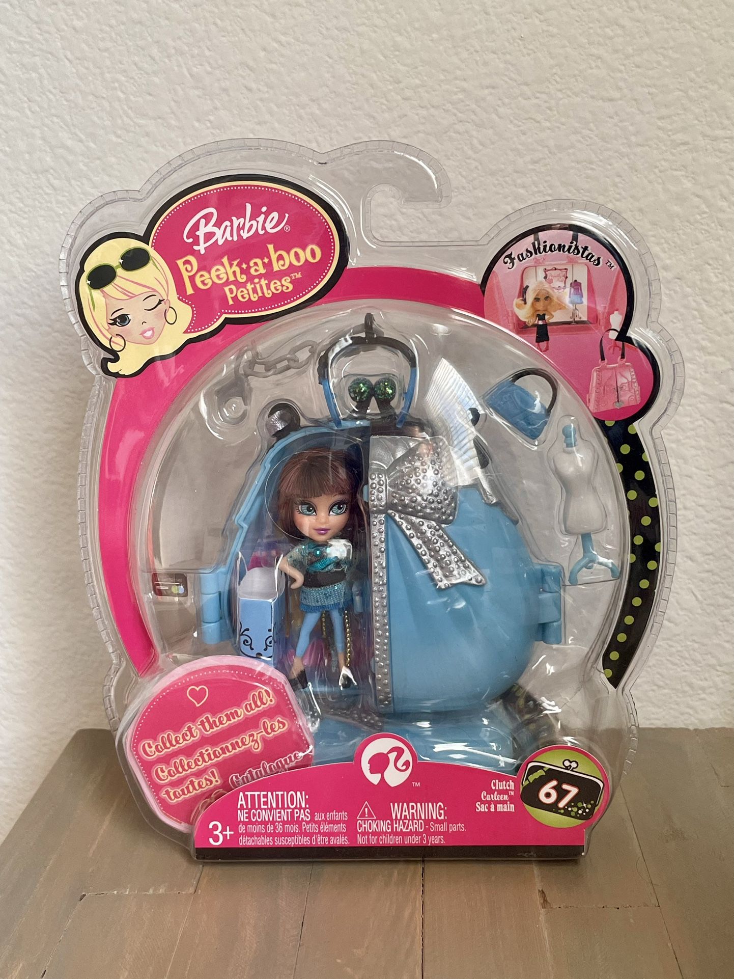 Barbie Peek-a-Boo Petites Mini Doll Peekaboo #67 Clutch Carleen