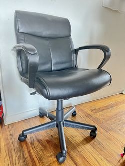 Padded Mid-Back Height Adjustable Office Computer Desk Chair with Armrest, 26"D x 23.75"W x 42"H