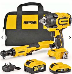 Ratchet Combo Kit  20V 1/2 "Cordless Brushless Impact Wrench& 3/8'' 700N.m impact wrench 516 ft lb