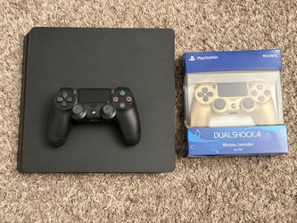 Playstation 4 Slim 1 TB with 2 Controllers and 3 Games