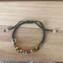 Handmade unique jade bracelet. Lucky jade carving bracelet