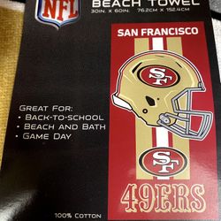 San Frank Forty Niners 30”x60” Beach Towel
