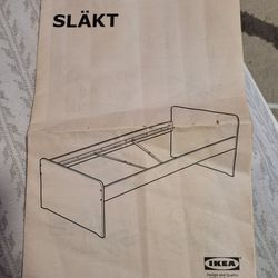Ikea SLÄKT Pull-out bed with storage, white, Twin