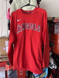 Nike Stitched Long Sleeve Anaheim Angels MLB Shirt